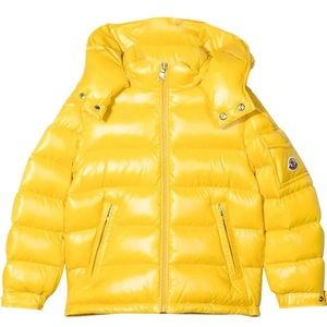 MONCLER Unisex Yellow puffer removable hood